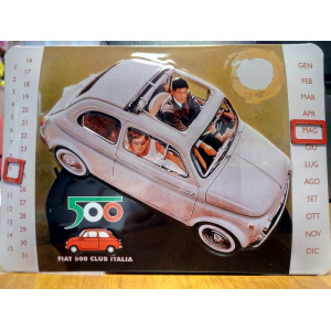 Targa calendario Fiat 500