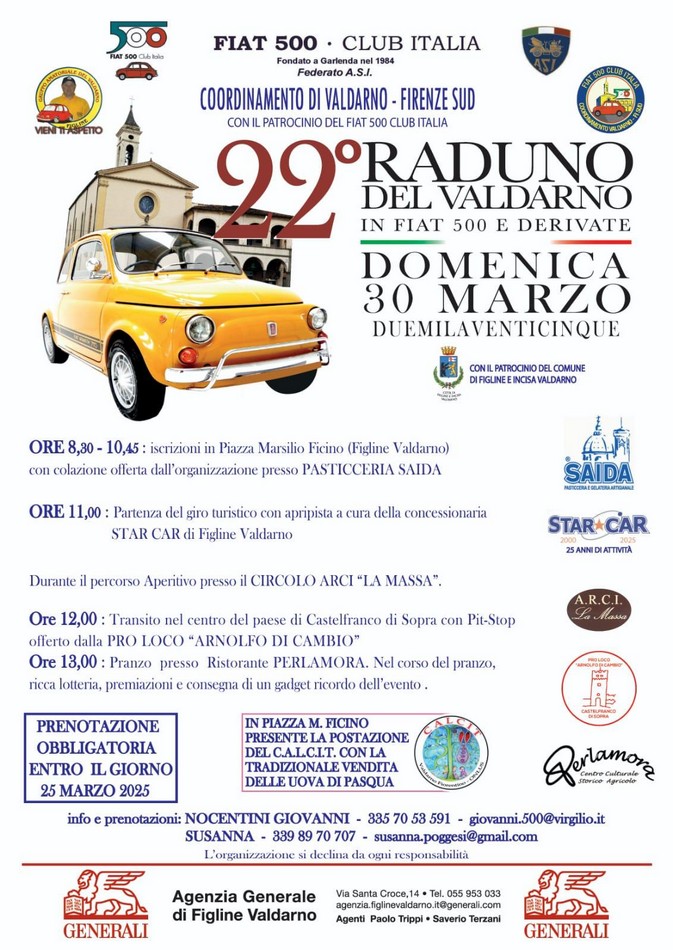 coord Valdarno - Firenze Sud Fiat 500 Club Italia