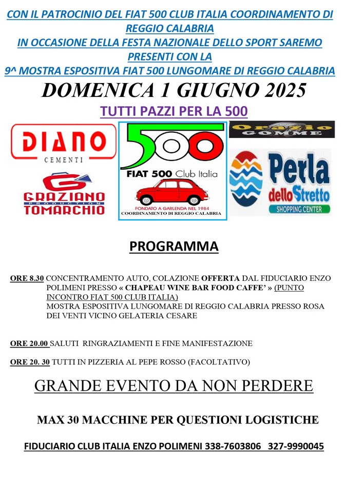 coord Reggio Calabria - Fiat 500 Club Italia