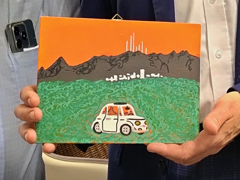 Visita di Giacomino Deiana e dono del dipinto