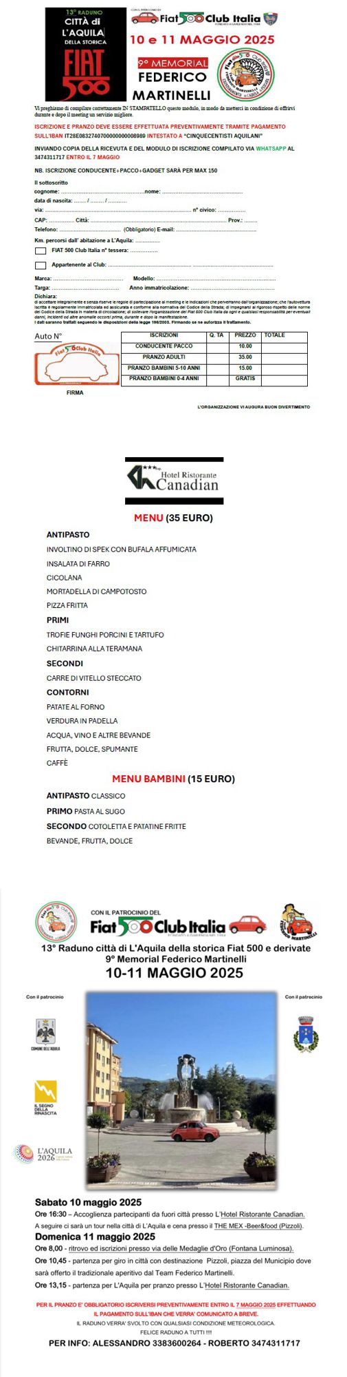 coord L'Aquila - Fiat 500 Club Italia