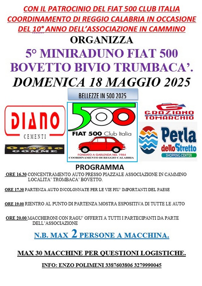 Coord Reggio Calabria - Fiat 500 Club Italia