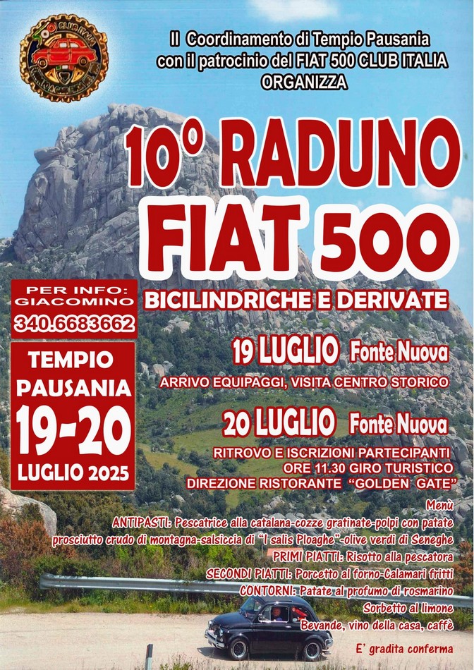 Coord Tempio Pausania - Fiat 500 Club Italia