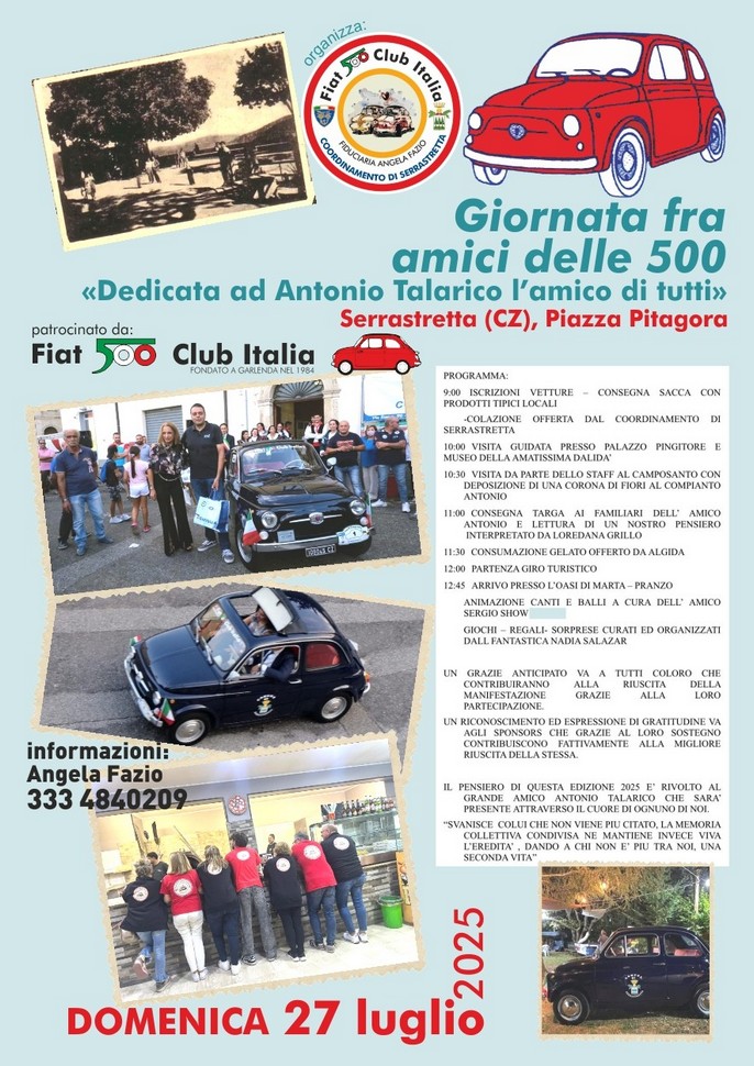 coord Serrastretta - Fiat 500 Club Italia