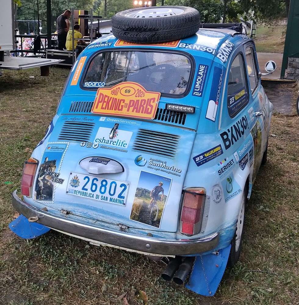 La 500 Lucia pronta a salire sul palco del Galà del Meetin di Garlenda