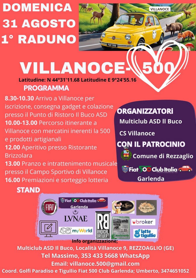 Coord Golfi Paradiso e Tigullio - Fiat 500 Club Italia