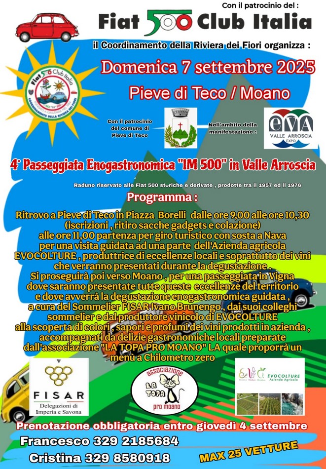 Coord Riviera dei Fiori - Fiat 500 Club italia