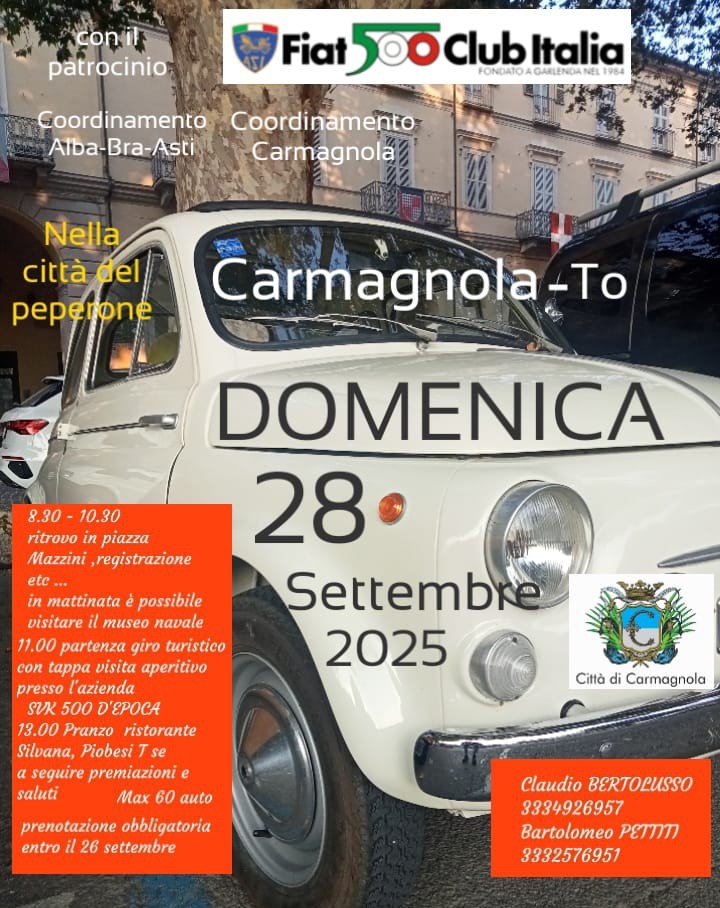 coord Alba, Bra, Asti - Fiat 500 Club Italia