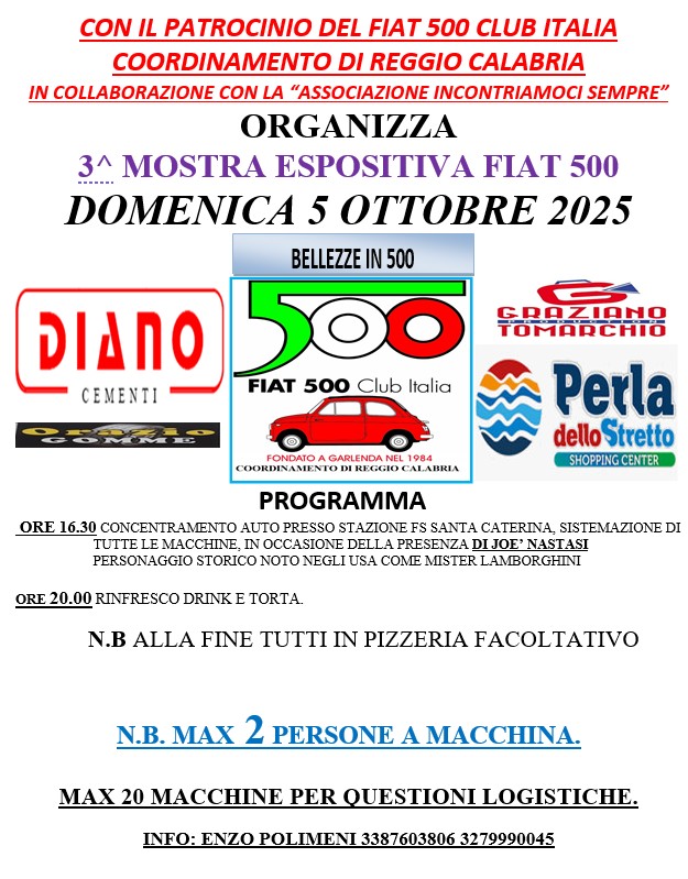 Coord Reggio Calabria - Fiat 500 Club Italia