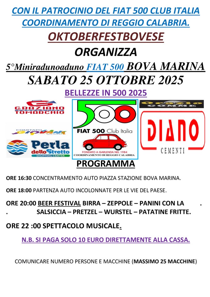 Coord Reggio Calabria - Fiat 500 Club Italia