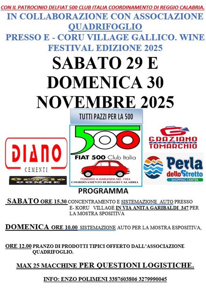 Coord Reggio Calabria - Fiat 500 Club Italia