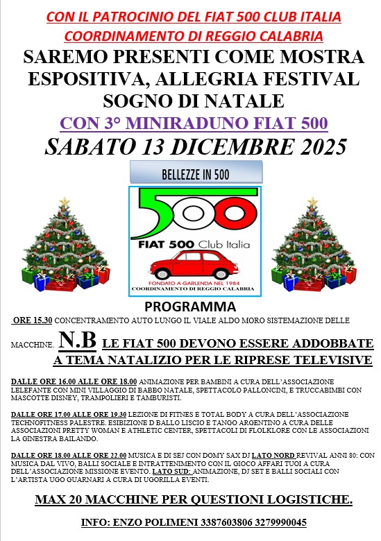 Coord Reggio Calabria - Fiat 500 Club Italia
