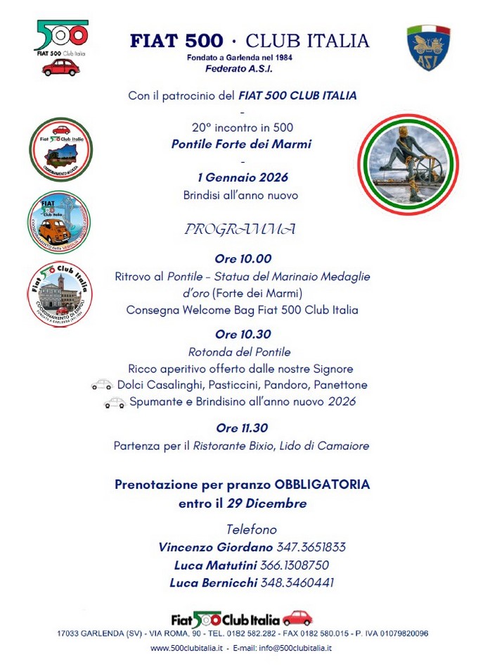 Coord Empoli Versilia e Lucca - Fiat 500 Club Italia