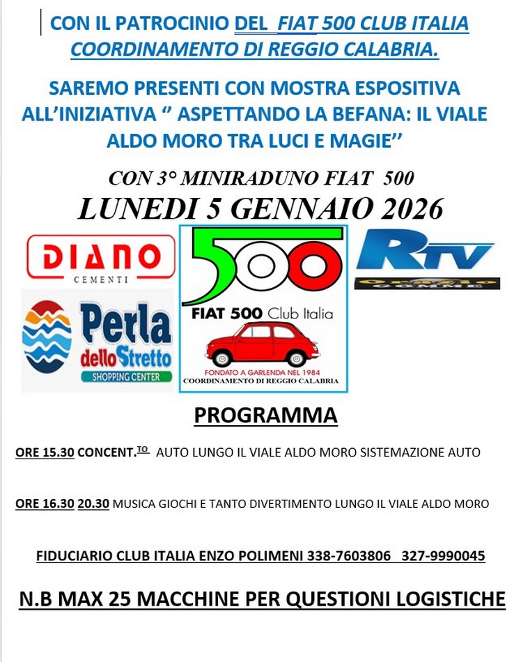 Coord Reggio Calabria - Fiat 500 Club Italia