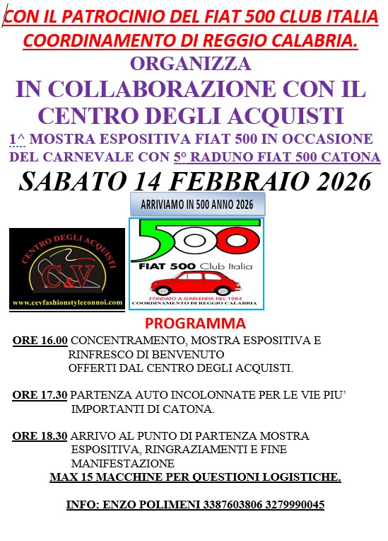 Coord Reggio Calabria - Fiat 500 Club Italia