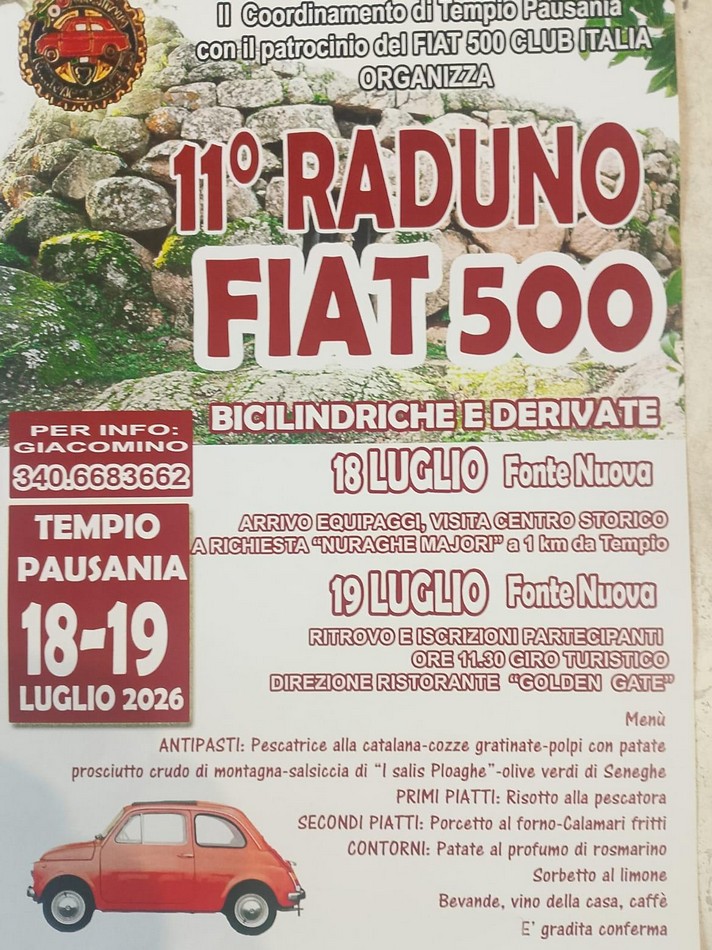 Coord Tempio Pausania - Fiat 500 Club Italia