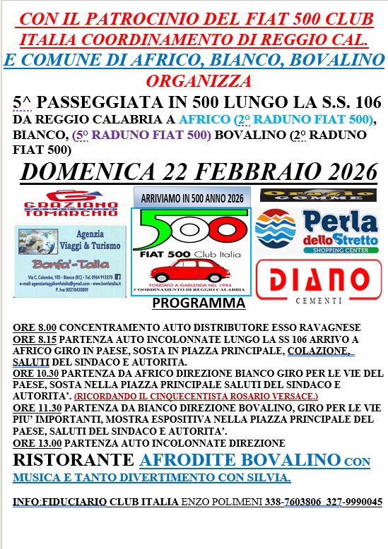 Coord Reggio Calabria - Fiat 500 Club Italia