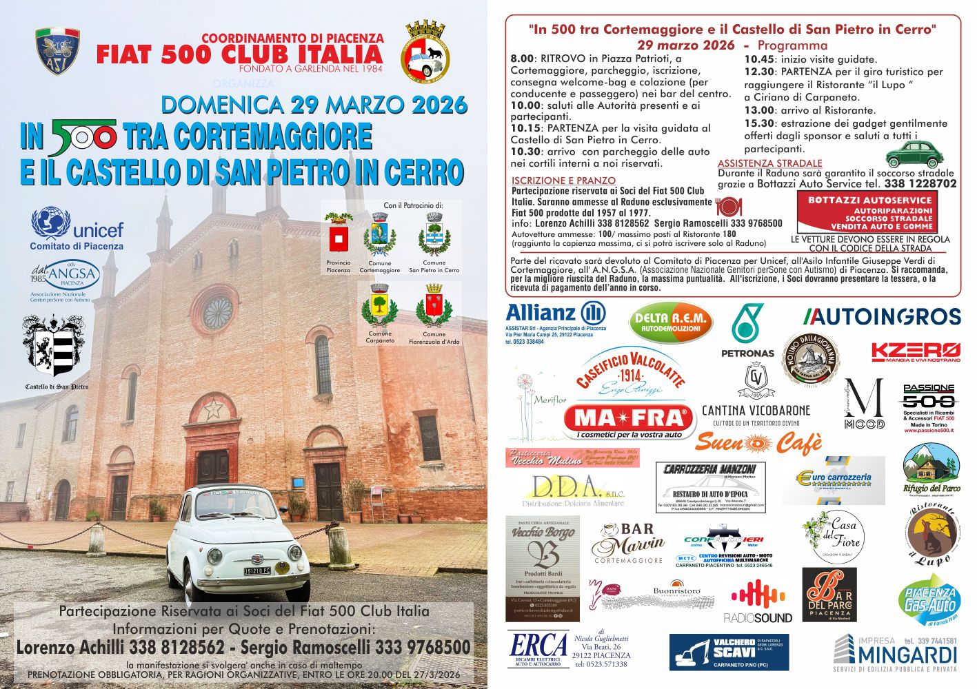 Fiat 500 Club Italia - coord Piacenza