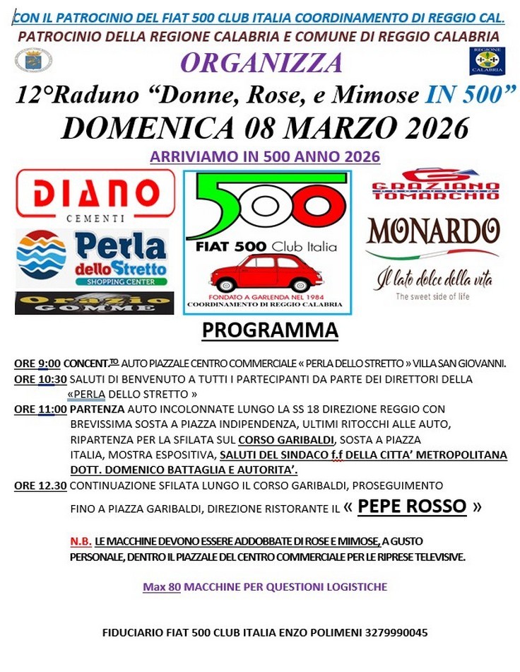 Coord Reggio Calabria - Fiat 500 Club Italia