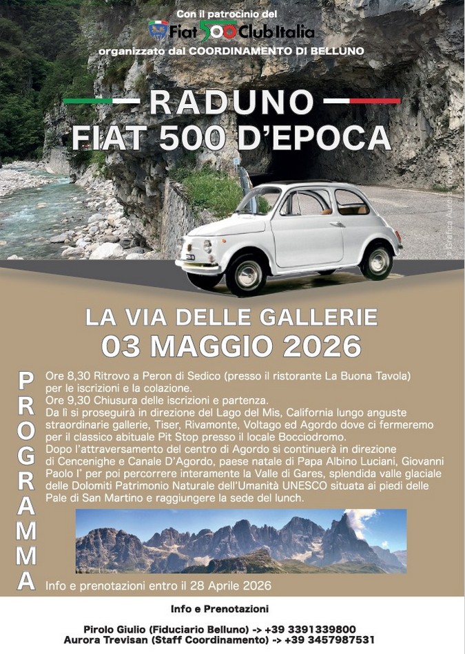 Coord Belluno - Fiat 500 Club Italia