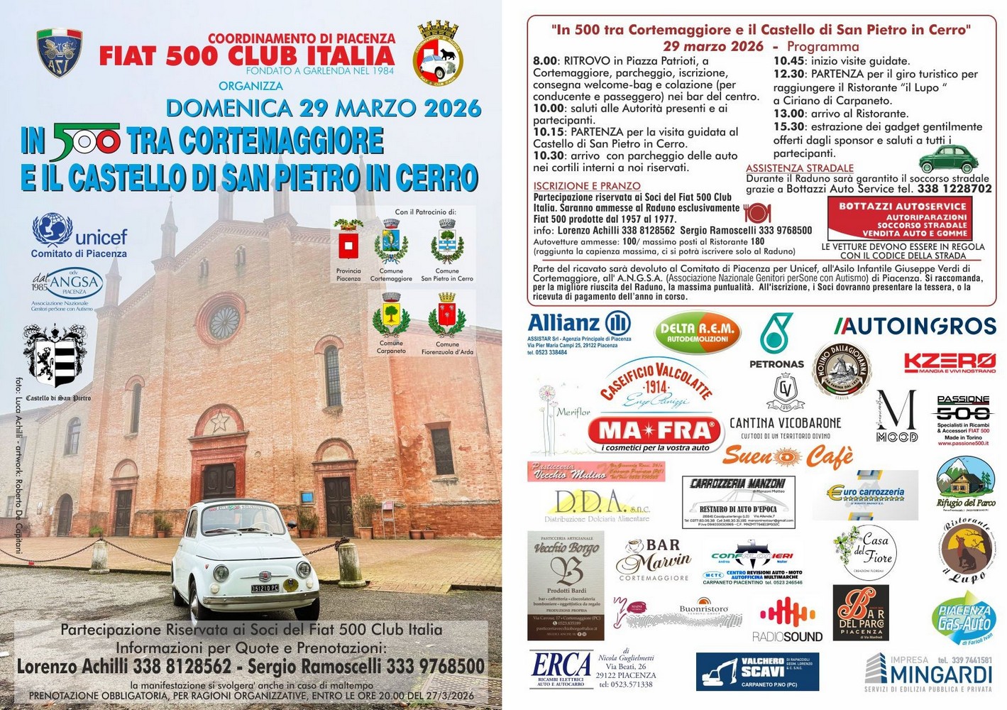 Fiat 500 Club Italia - coord Piacenza