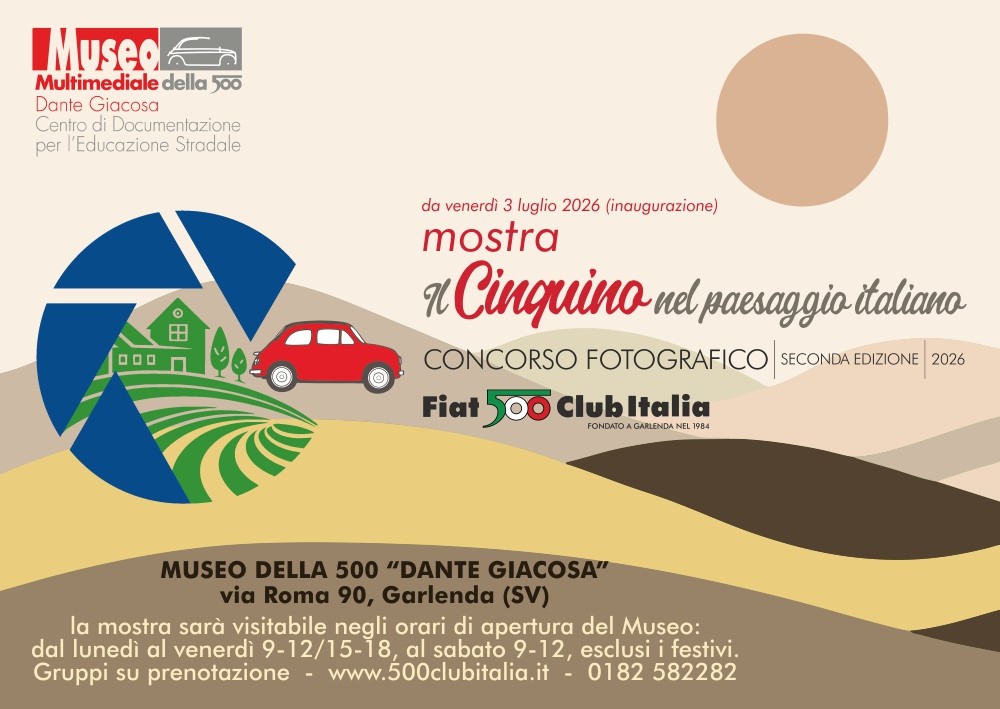 il Cinquino nel paesaggio italiano - mostra al 43° Meeting Internazionale delle Fiat 500