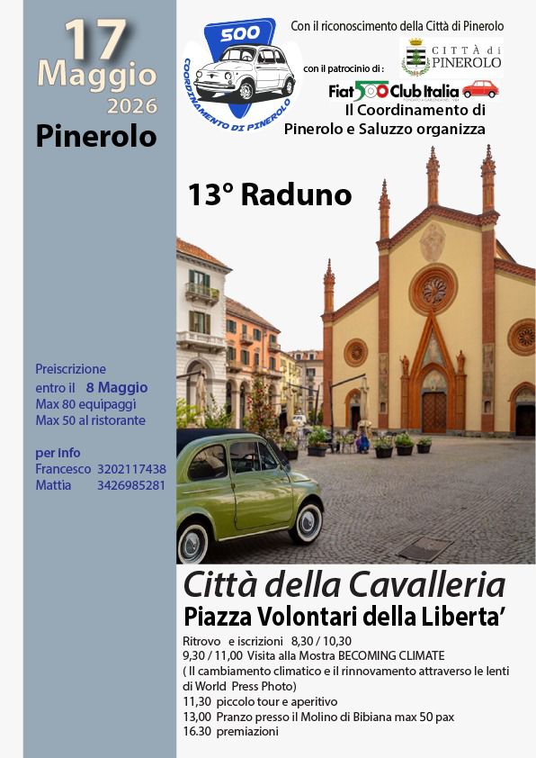 Fiat 500 Club Italia - coord Pinerolo