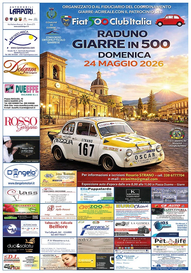 Fiat 500 Club Italia - coord Giarre Acireale