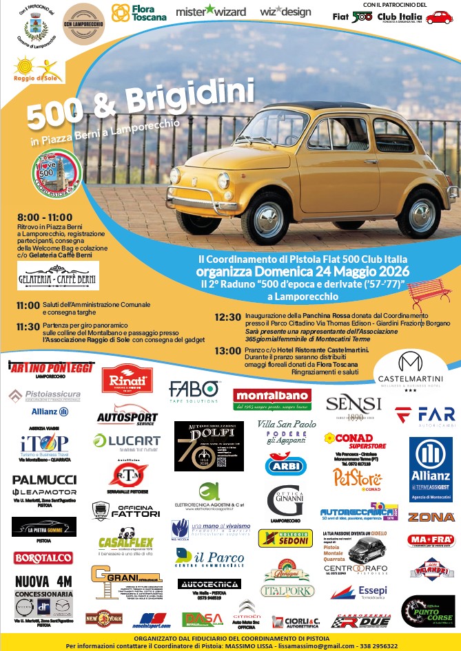Coord Pistoia - Fiat 500 Club Italia