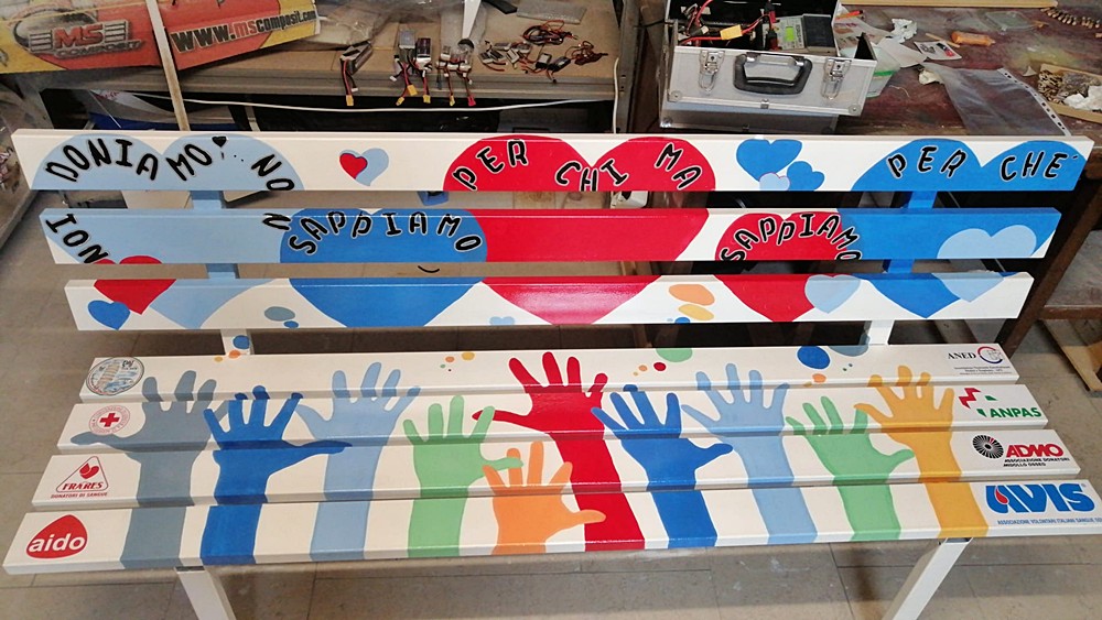 Pisa, in lavorazione la Panchina del Donatore