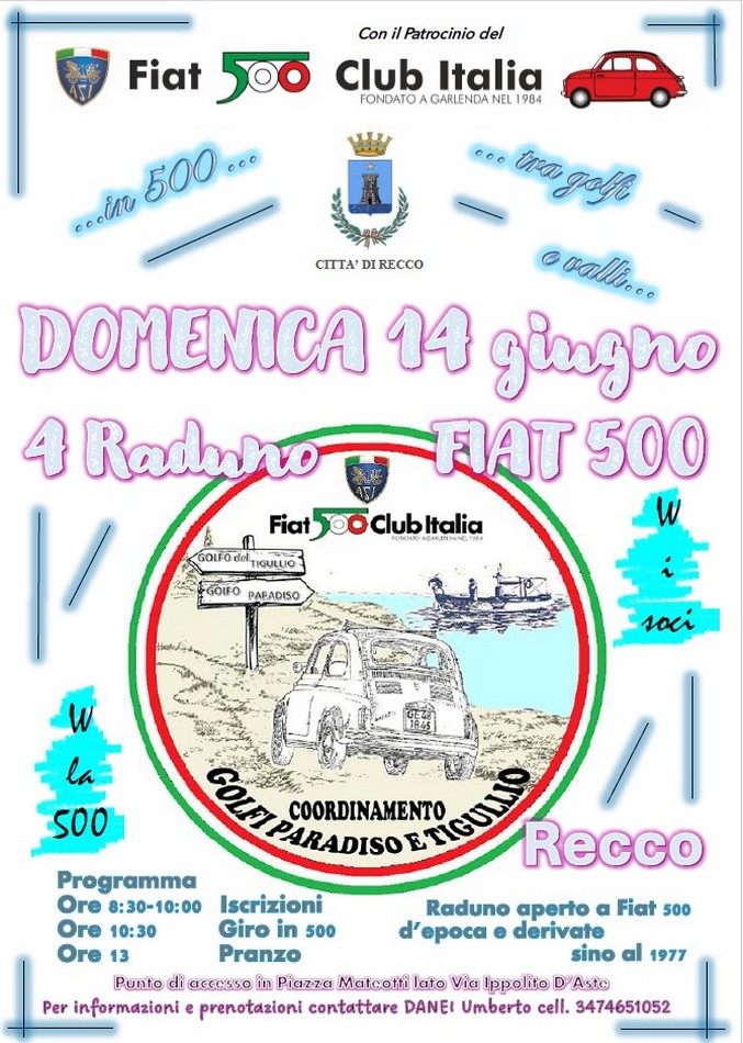 Coord Golfi Paradiso e Tigullio - Fiat 500 Club Italia