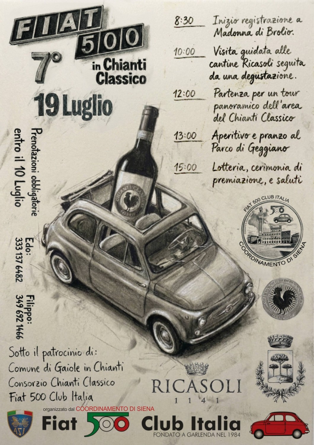 Fiat 500 Club Italia - coord Siena