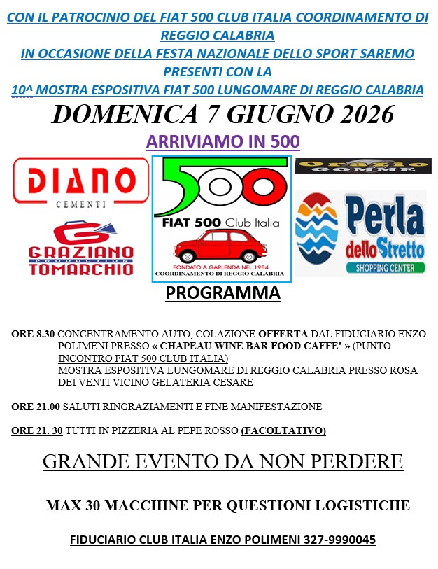 Coord Reggio Calabria - Fiat 500 Club Italia