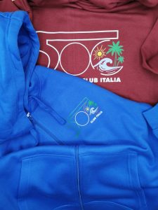 Felpa Uomo 500 Club Italia Stampa Onda