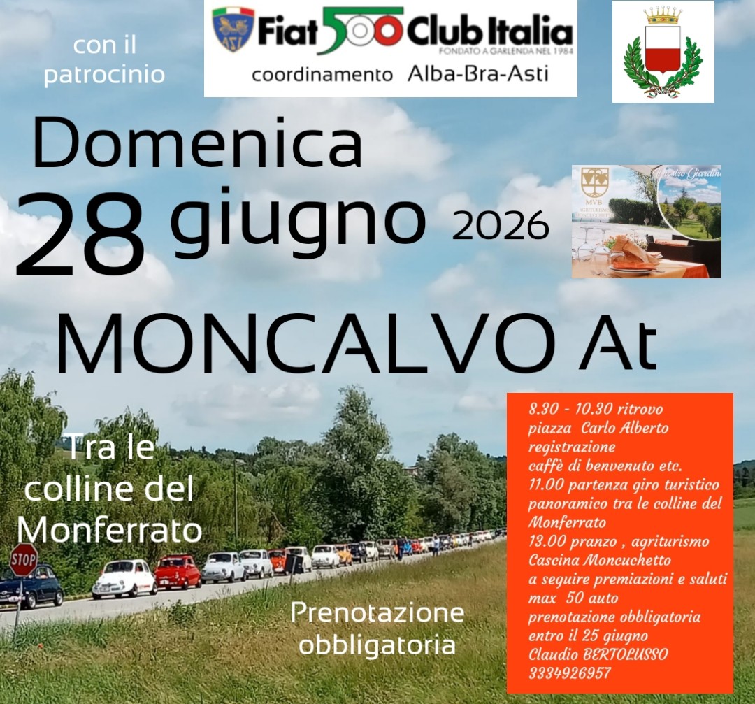 Fiat 500 Club Italia - coord Alba Bra Asti